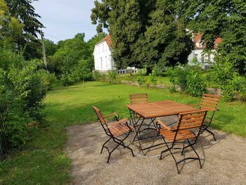 Terrasse ferienwohnung gutshaus penzlin