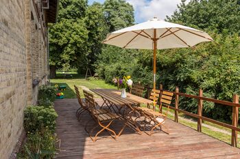 GutshausLexow Terrasse Ferienwohnung